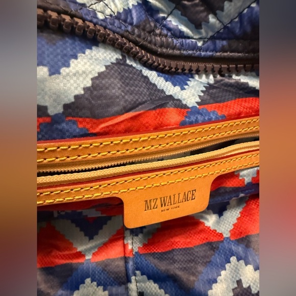 MZ Wallace Medium SUTTON Quilted Nylon Zig Zag Oxford Crossbody Handbag - Picture 5 of 12